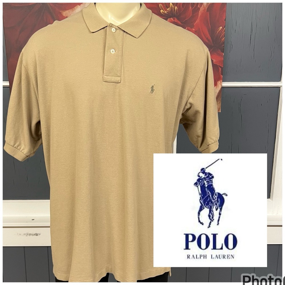 Vintage Polo Ralph Lauren Pique Knit Golf Shirt Mens XXL Relaxed Fit Cotton
